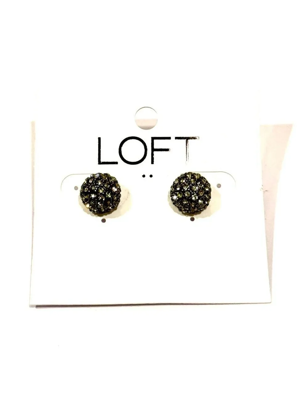 LOFT Sparkling Pave Stud Earrings NWT